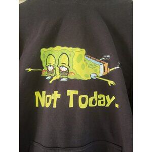 SpongeBob Squarepants "Not Today" Black Hoodie Size: Medium